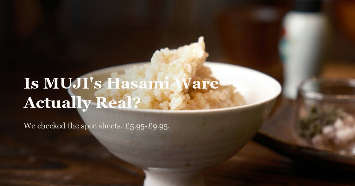 Is MUJI's Hasami Ware Actually Real Japanese Pottery?
