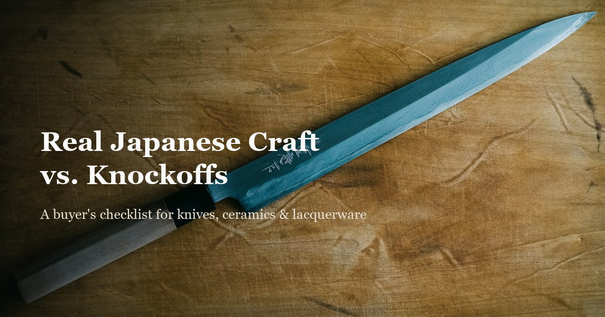 How to Tell Real Japanese Craft from Mass-Market Knockoffs